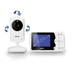 Alecto DVM-64 Funk Kamera Babyphone (100% störungsfrei & privat) mit schwenkbarer video Kamera, Nachtsicht, Gegensprechfunktion Alecto Babyphone Einfach Baby