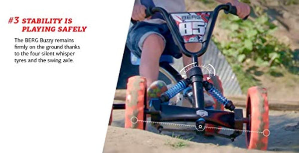 BERG Pedal-Gokart Buzzy BSX | Kinderfahrzeug, Tretauto, Sicherheit und Stabilität, Kinderspielzeug geeignet für Kinder im Alter von 2-5 Jahren Berg Kinderfahrzeuge Einfach Baby