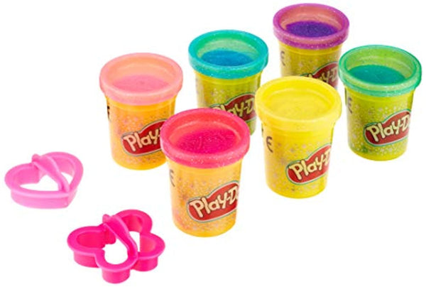 PlayDoh A5417EU9 A5417EU8 Glitzerknete für fantasievolles und kreatives Spielen, Multicolor Play-Doh Malen & Kneten Einfach Baby