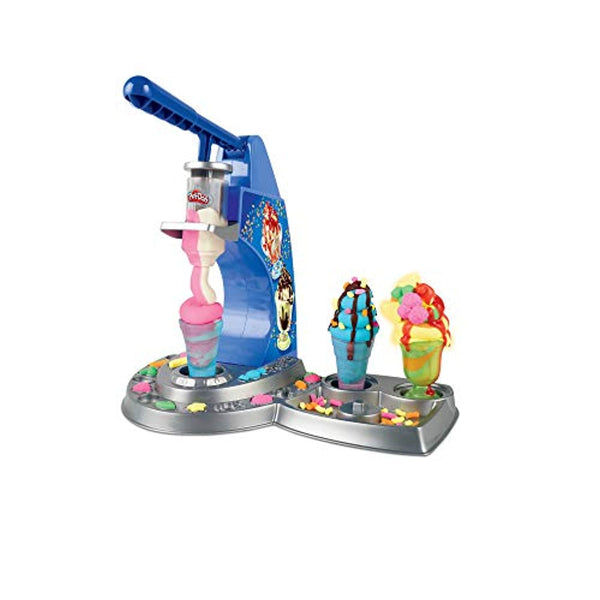 Play-Doh E6688 Drizzy Eismaschine mit Toppings, inklusive Drizzle Knete und 6 Farben Play-Doh Malen & Kneten Einfach Baby