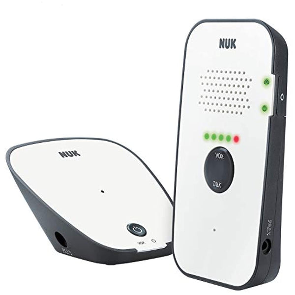 NUK Eco Control 500 Digitales Audio Babyphone, frei von hochfrequenter Strahlung im Eco-Mode, Gegensprechfunktion, weiß NUK Babyphone Einfach Baby