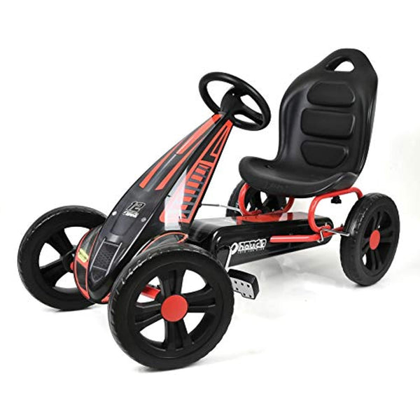 Hauck Cyclone Go-Kart, Pedalfahrzeug mit Handbremse und verstellbarem Sitz für Kinder ab 4 Jahre - Red Hauck Tretfahrzeuge Einfach Baby