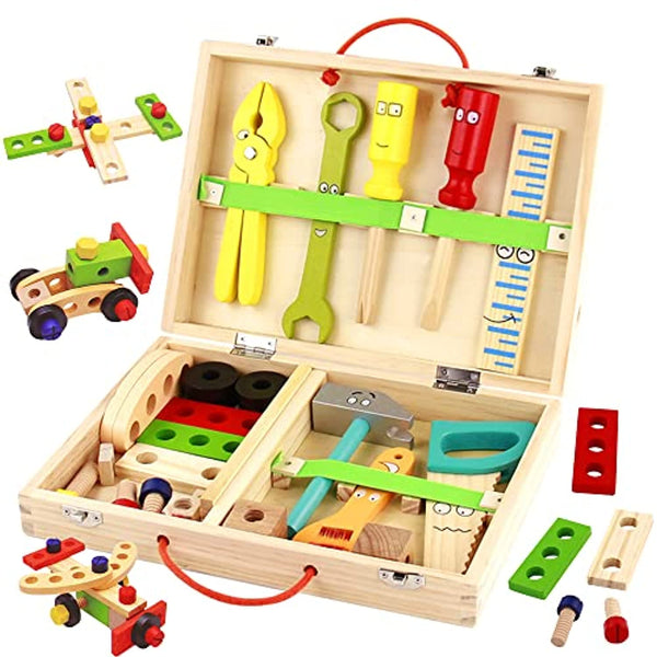 Xylophon und Hammerspiel Spielzeug ab 1 Jahr, 3 in 1 Montessori