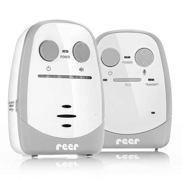 Reer Nova Babyphone vom Erfinder der Babyphone, mit Lautstärke-Regulierung und optischer Geräusch-Anzeige, 450m Reichweite 50140 weiß Reer Babyphone Einfach Baby