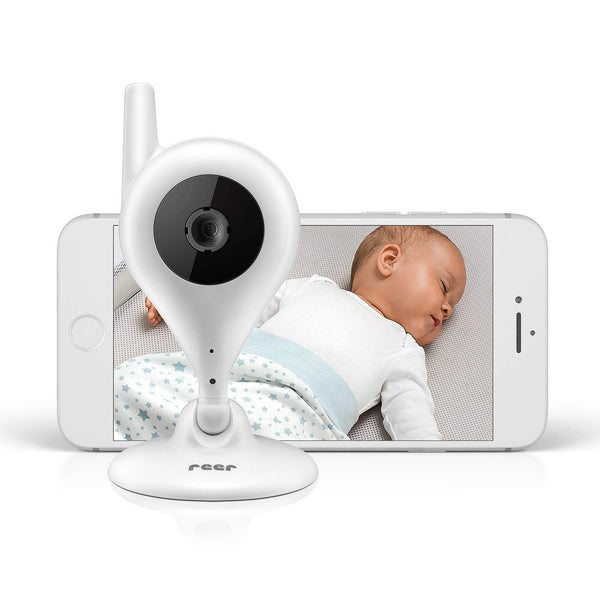 Reer Video-Babyphone und IP Kamera BabyCam, einfache Einrichtung, Steuerung per kostenloser App IP BabyCam Weiß 1 Stück (1er Pack) Reer Babyphone Einfach Baby