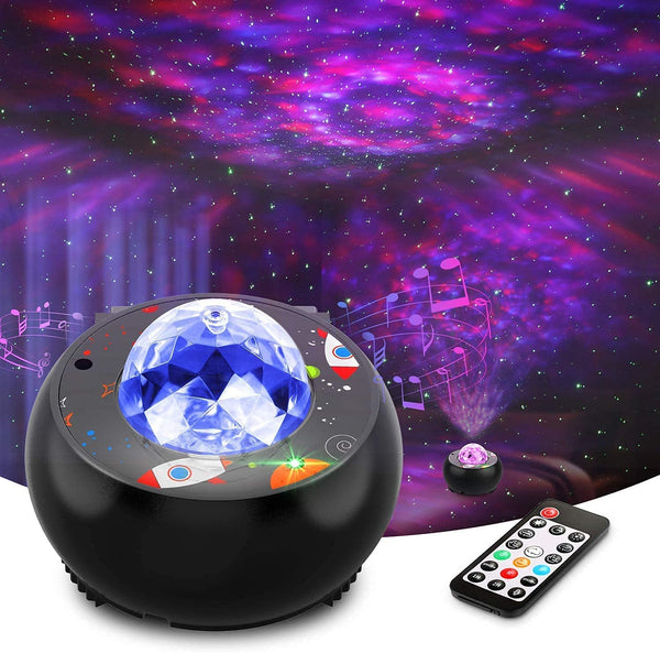 VUENICEE Sternenhimmel Projektor, Galaxy Projector 360° Rotation,  Nachtlicht Sternenhimmel mit Fernbedienung und Timer, Lichtprojektor 3D LED