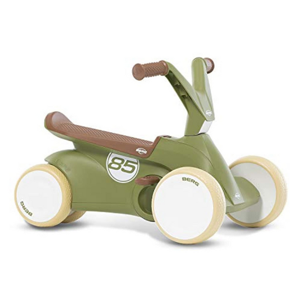 Kinderfahrzeuge - Berg GO² 2in1 Rutschauto Retro Grün | Rutscher und Laufrad, Kinderrutscher, Kinderauto mit Ausklappbare Pedale - Einfach Baby
