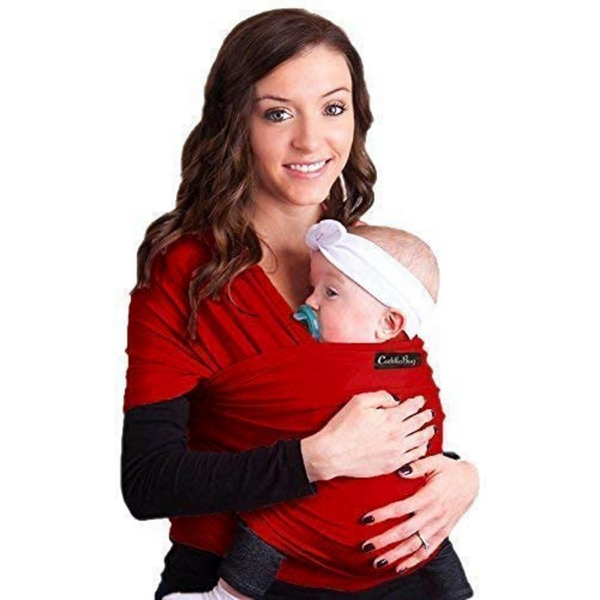 Tragetücher - Cuddlebug Tragetuch Baby - Babytrage Neugeborene und Kleinkinder bis 16Kg (Black) - Einfach Baby