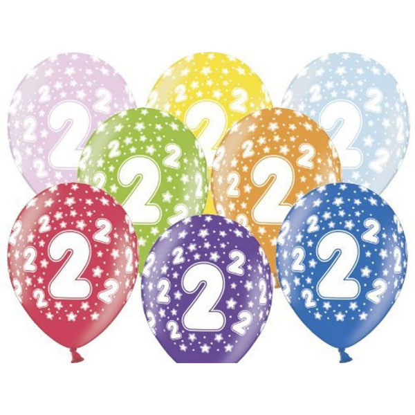 2-geburtstag - Luftballon 2.Geburtstag bunt gemischt Partydeko - Einfach Baby