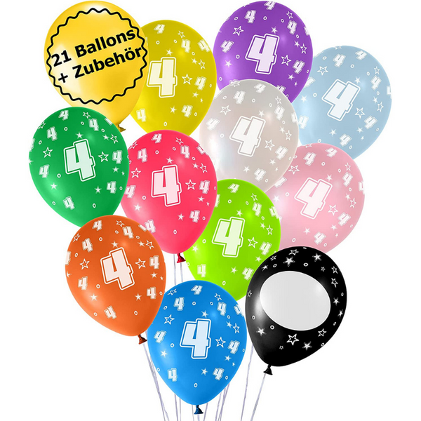 2-geburtstag - Luftballons Geburtstag - Klimaneutrale Ballons - 21 Stück + Zubehör - MADE IN EU - 1. Geburtstag - Luftballons 1. Geburtstag - Einfach Baby